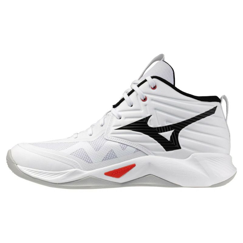 ミズノ ウエーブ モーメンタム プロ ミッドカット ホワイト ブラック