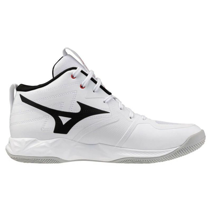 ミズノ ウエーブ モーメンタム プロ ミッドカット ホワイト ブラック