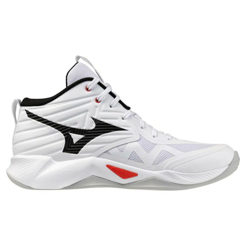 ミズノ ウエーブ モーメンタム プロ ミッドカット ホワイト ブラック