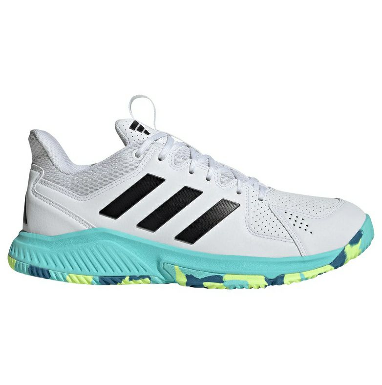 アディダス コートフライト レディース ホワイト フラッシュアクア