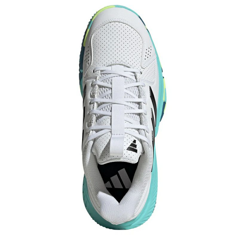 アディダス コートフライト レディース ホワイト フラッシュアクア 2026