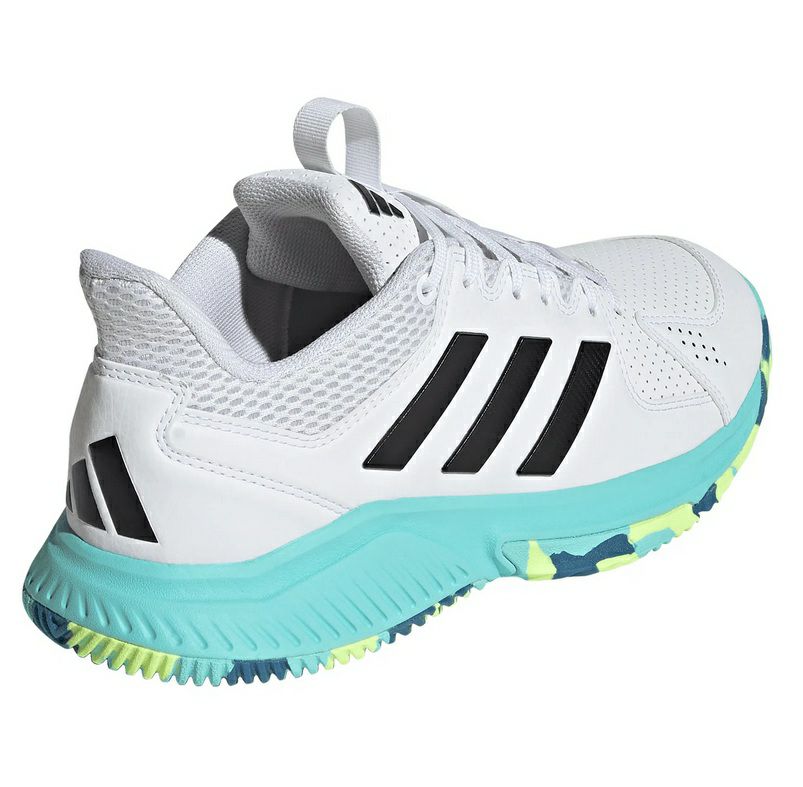 アディダス コートフライト レディース ホワイト フラッシュアクア 2026