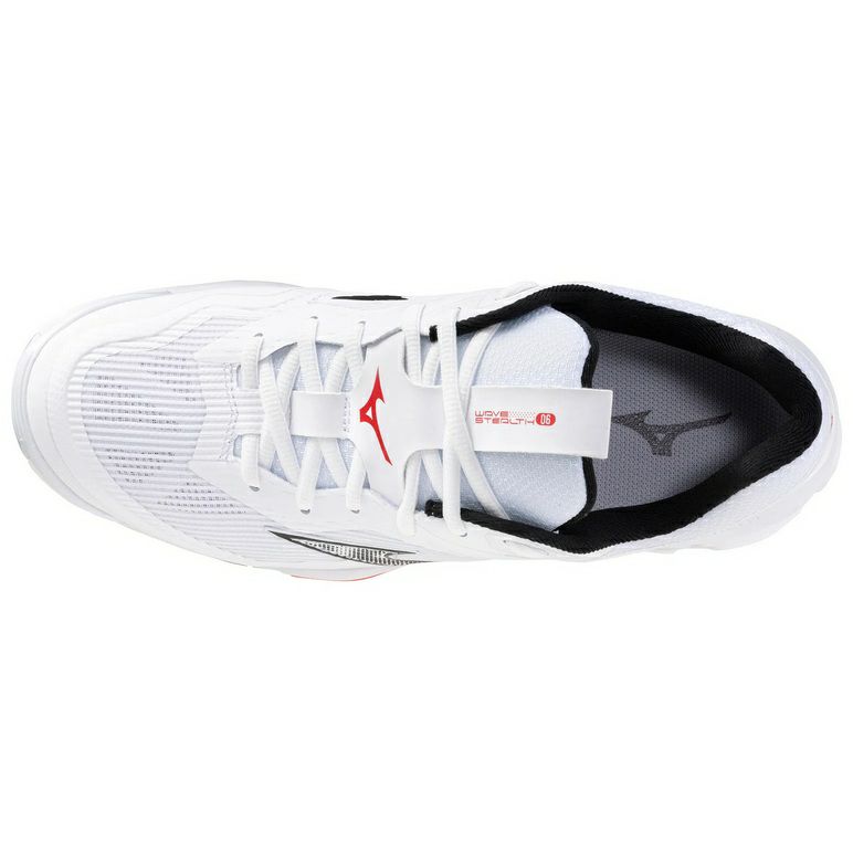 ミズノ ウエーブ ステルス 6 ホワイト ファイアリーレッド 2026