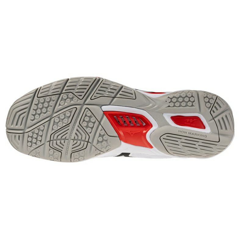 ミズノ ウエーブ ステルス 6 ホワイト ファイアリーレッド 2026