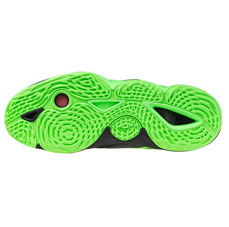 ミズノ ウエーブ モーメンタム エリート ミッドカット ブラック グローイングアップル 2026