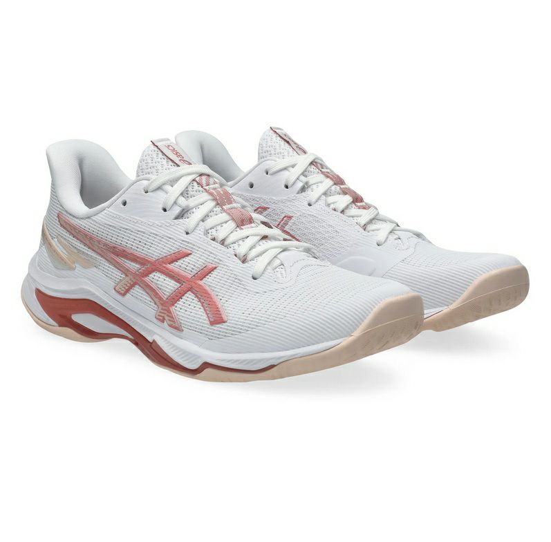 アシックス ネットバーナー バリスティック FF 4 レディース ホワイト ローズルージュ 2026