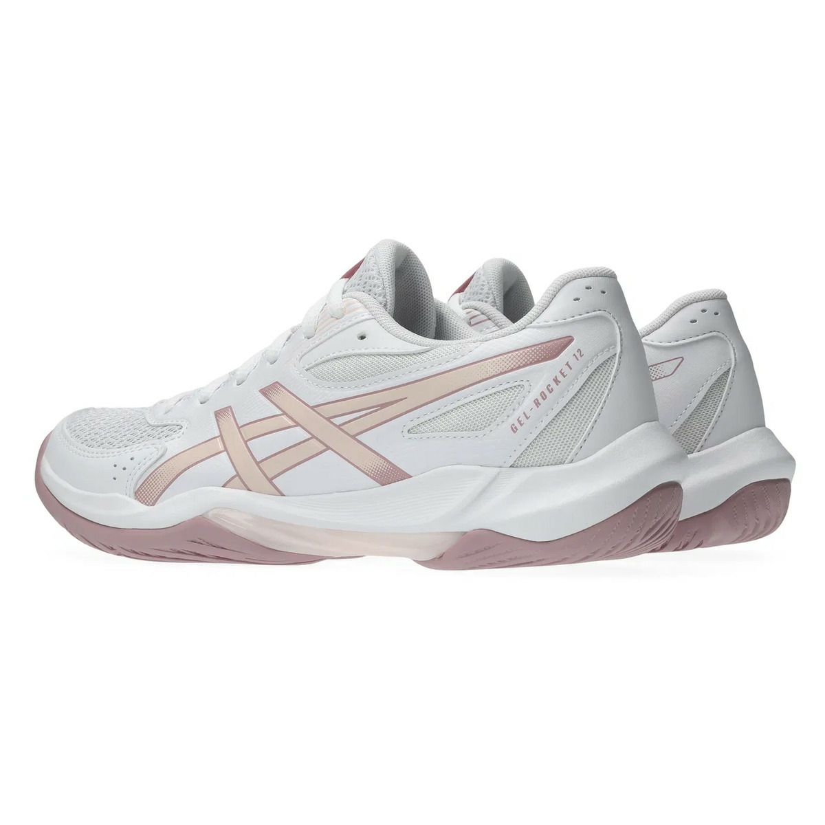  アシックス ゲルロケット 12 レディース ホワイト パールピンク 2026