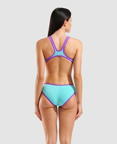 アリーナ ONE BIG LOGO ワンピーススイムスーツ ウォーター/パープル