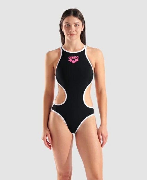 アリーナ ONE BIG LOGO ワンピーススイムスーツ ブラック/ホワイト